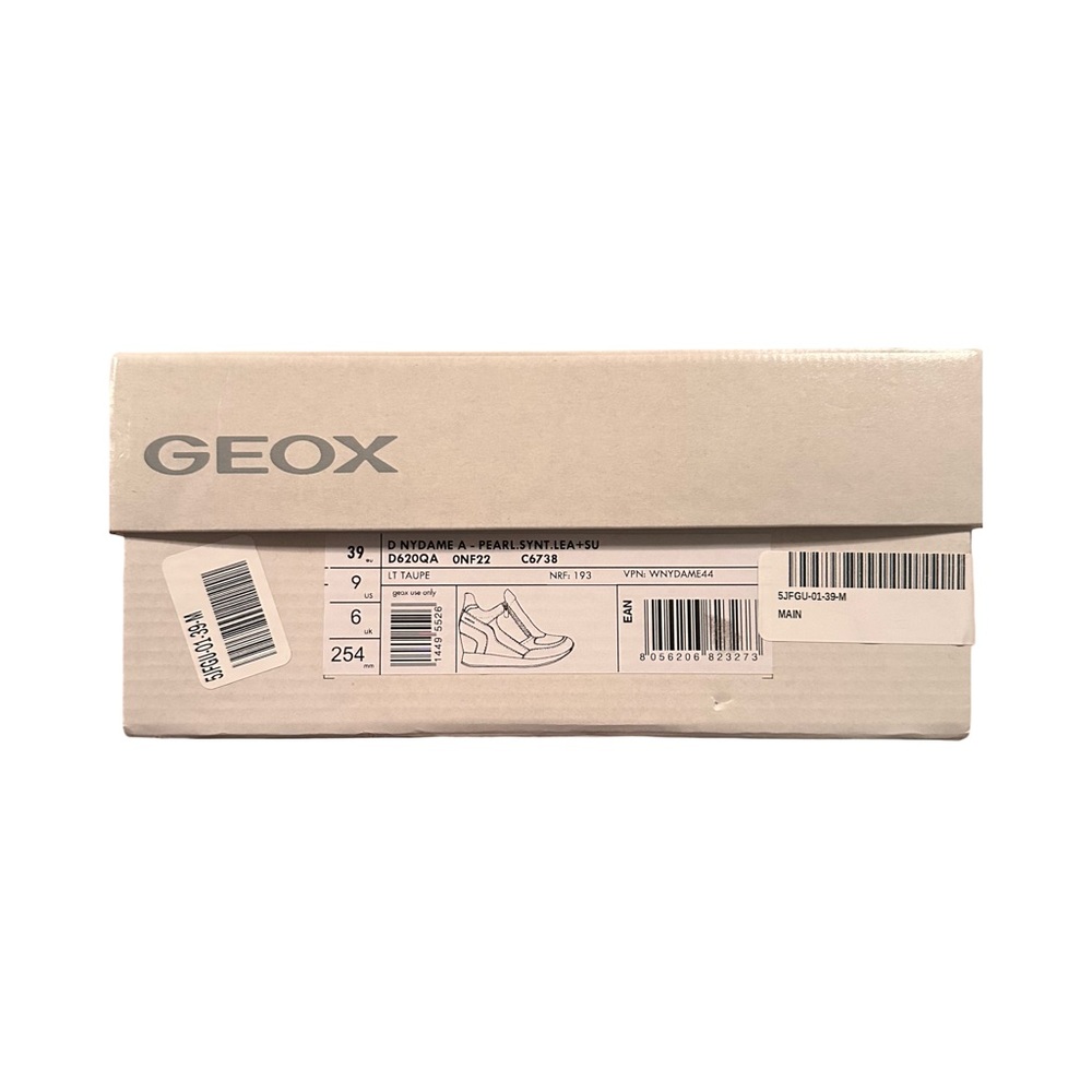 Geox NIB Nydame Wedge Sneaker Lt Taupe Size EU 39 - Picture 7 of 7